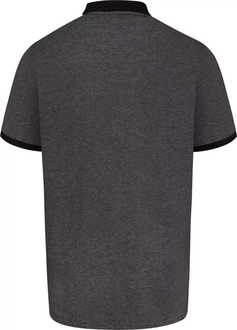 KAM Men's Dobby Weave Polo Shirt (Black)