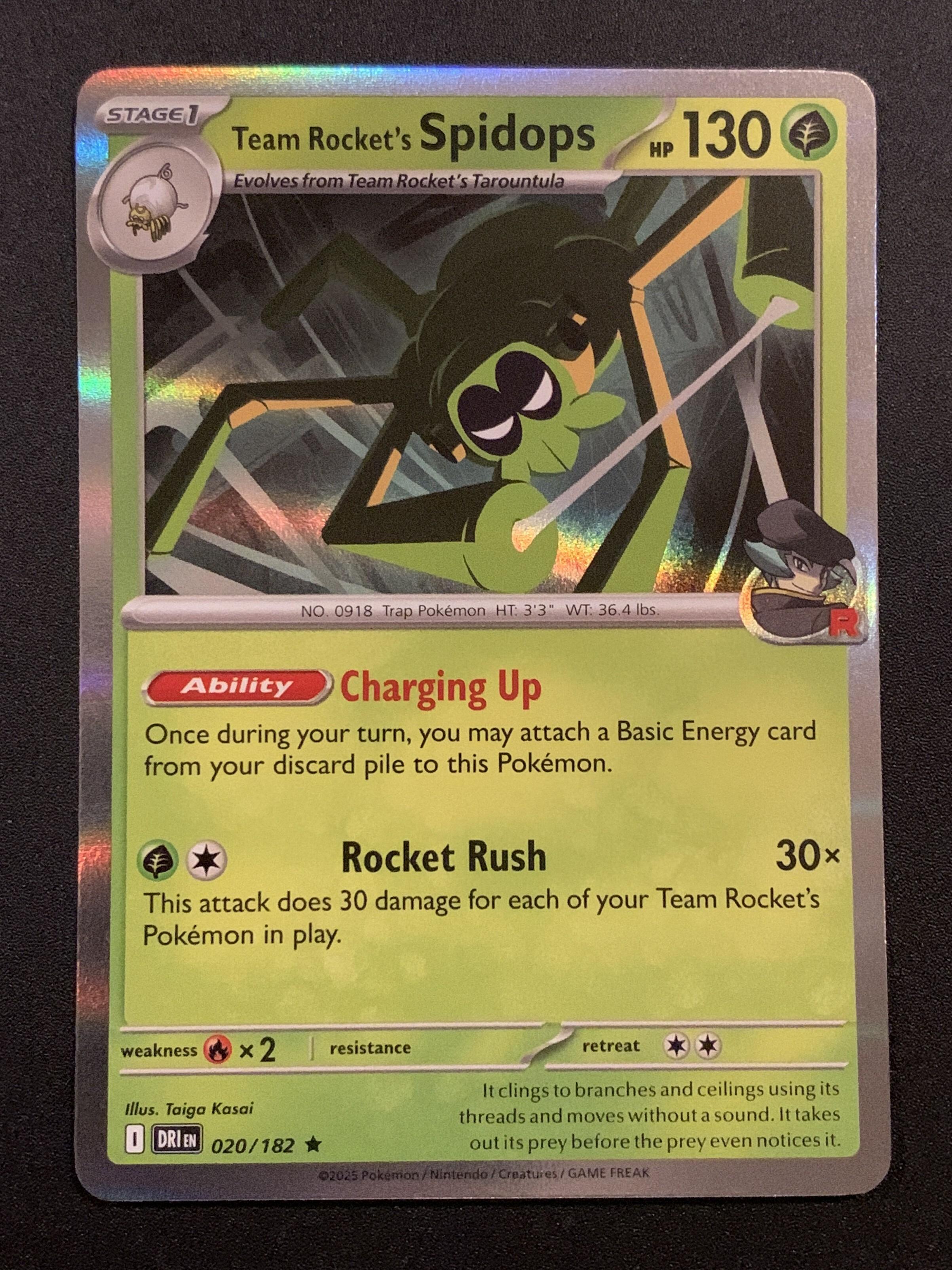 Spidoops Team Rocket's Spidops 020/182 - Holo Rare