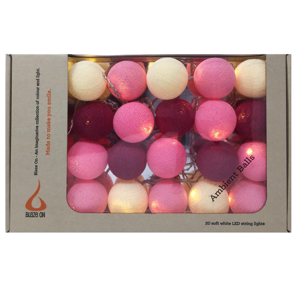 Ambient Balls 20 Lights Pink Tones