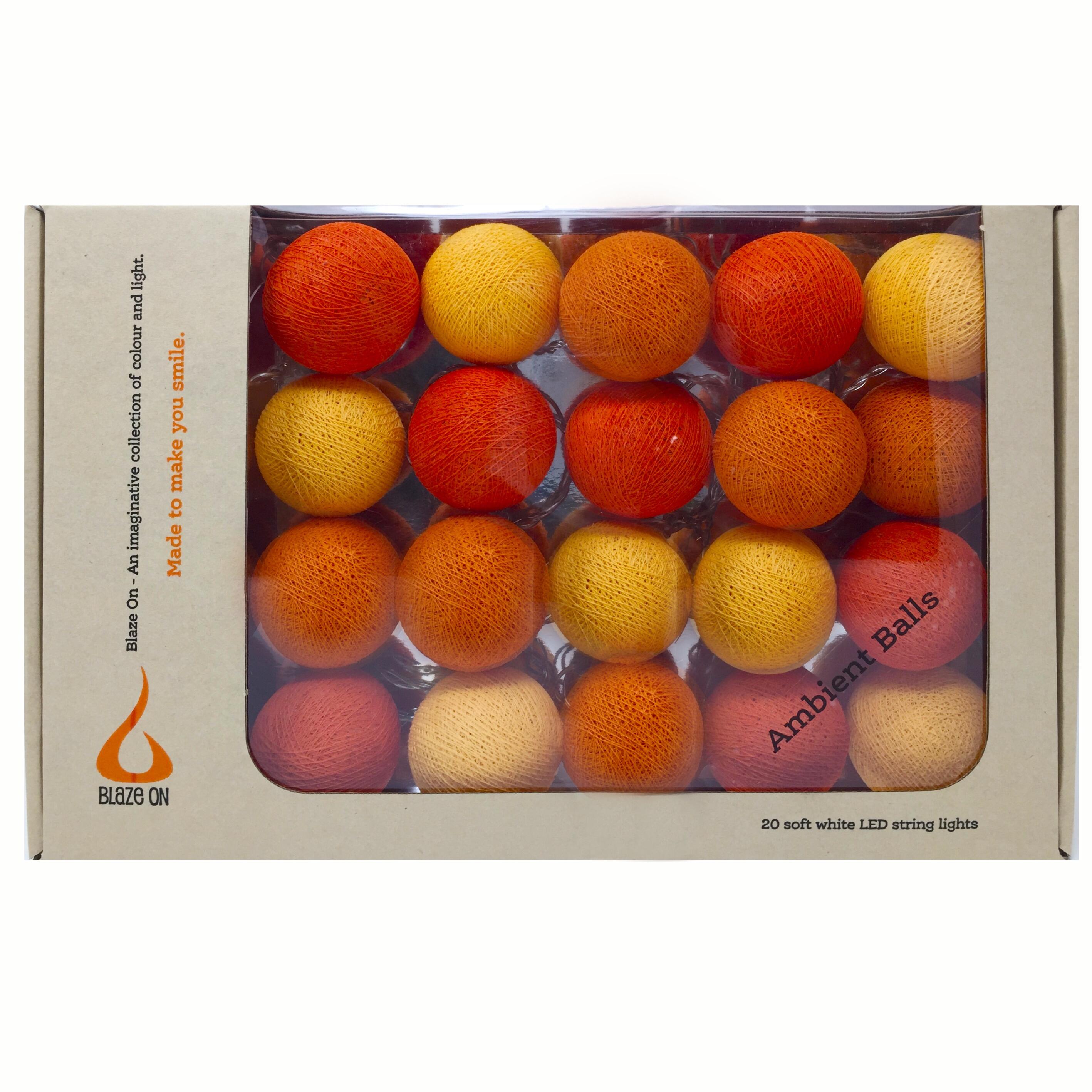 Ambient Balls 20 Lights Metro Orange