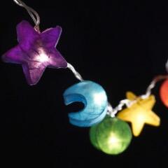 Blaze On Star, Sun & Moon 30 LED fairy lights in Rainbow