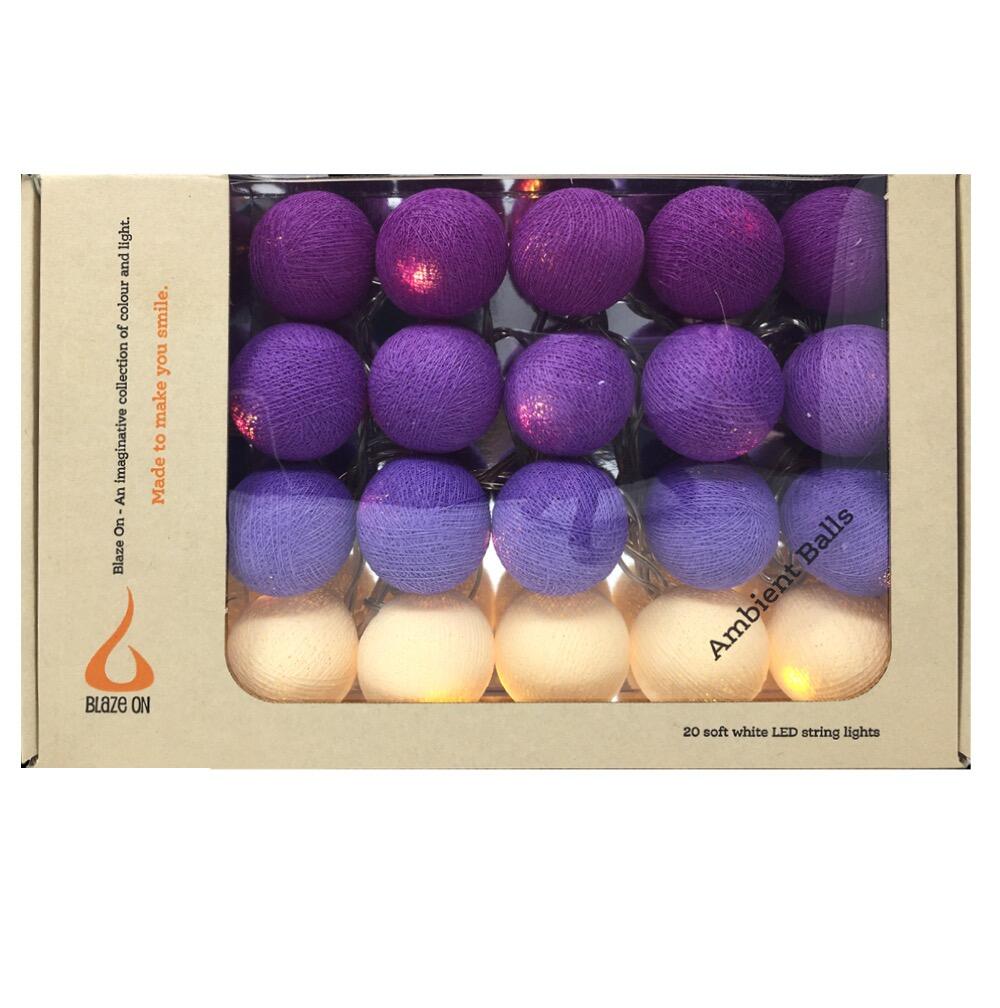 Ambient Balls 20 Lights Purple Tones