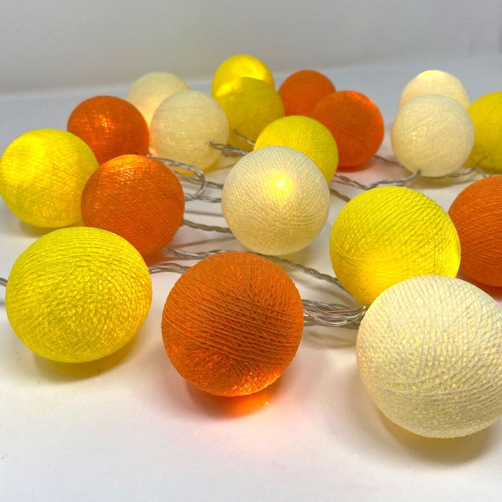 Ambient Balls 10 Lights Orange and Yellow