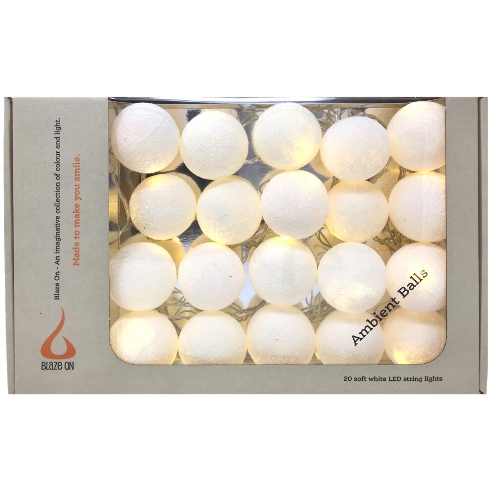 Ambient Balls 20 Lights Snowy White