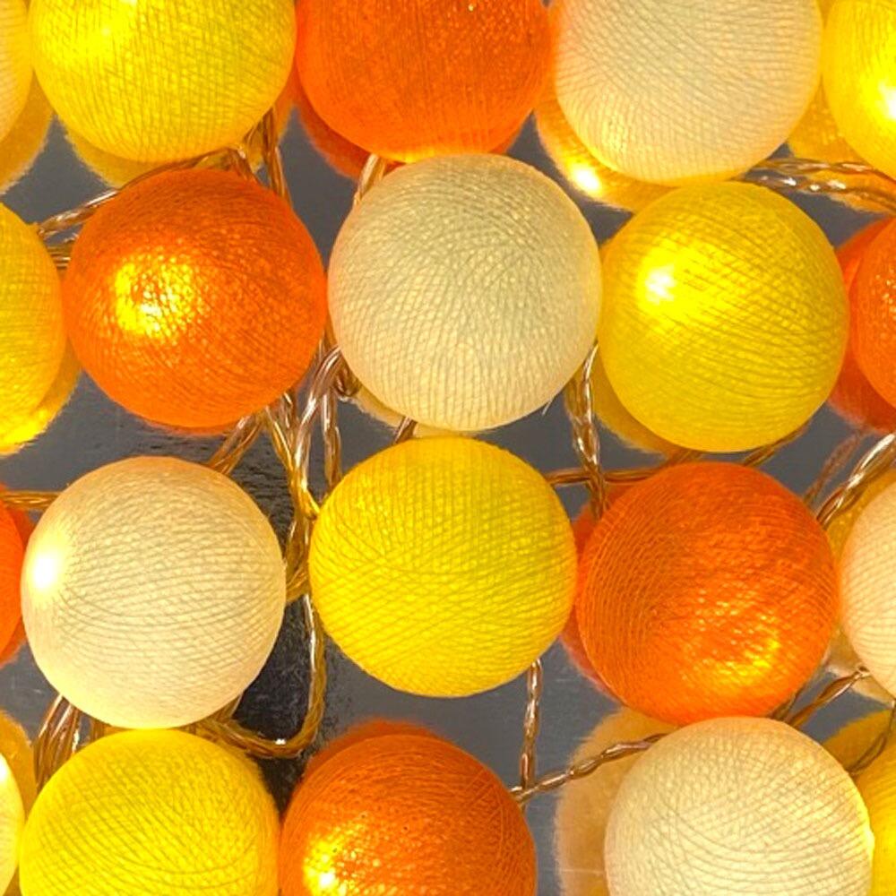 Ambient Balls 10 Lights Orange and Yellow