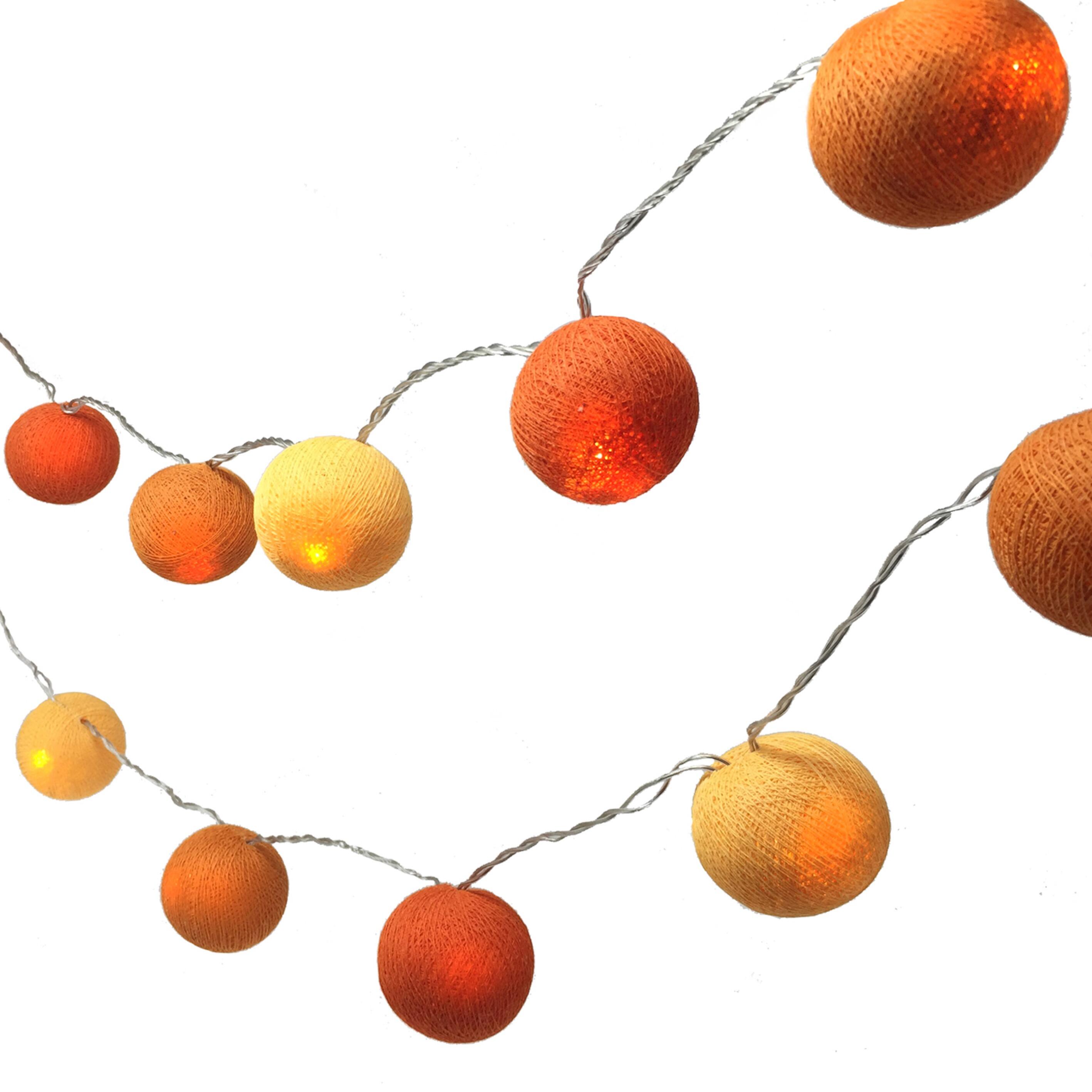 ambient ball fairy lights orange tones