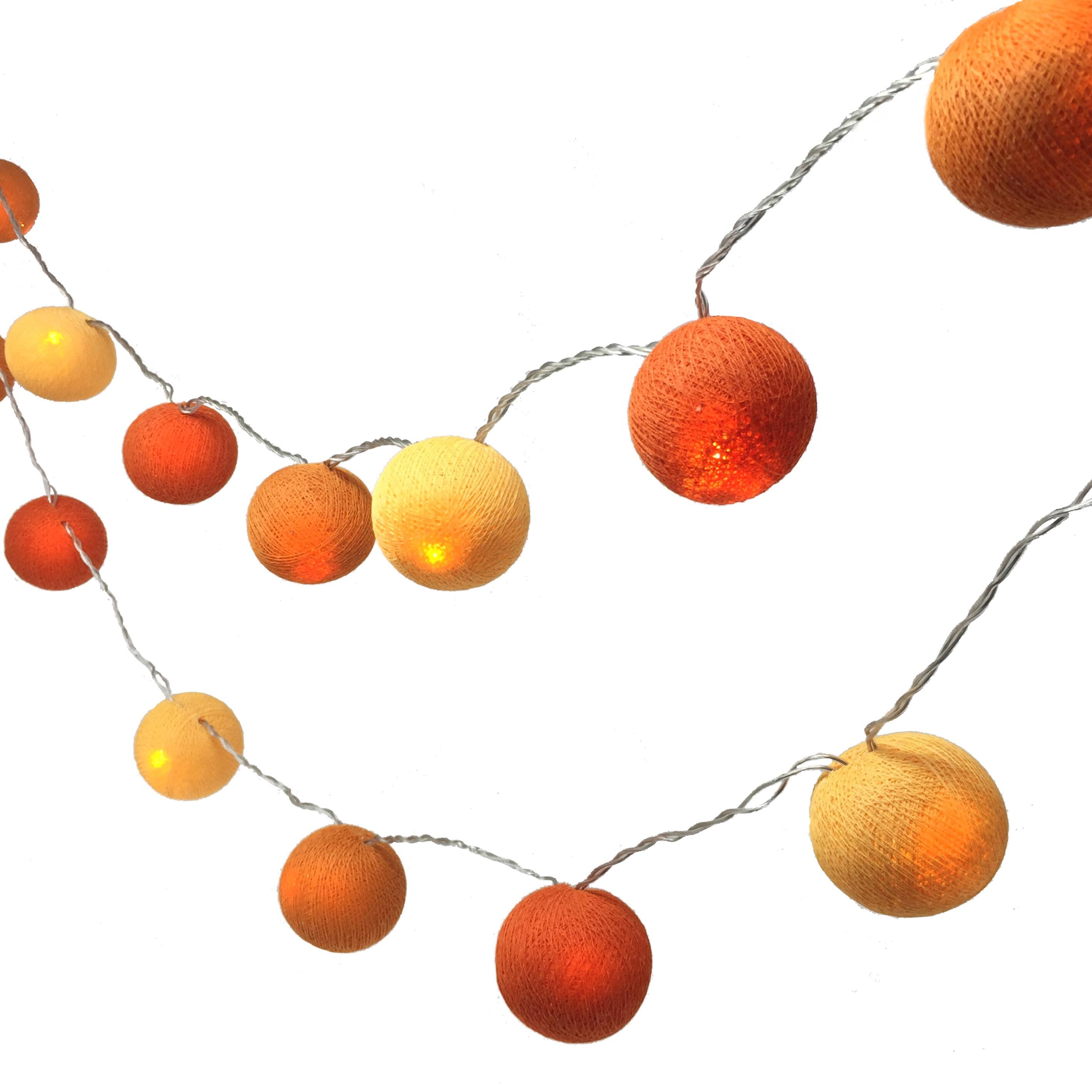 ambient ball fairy lights orange tones