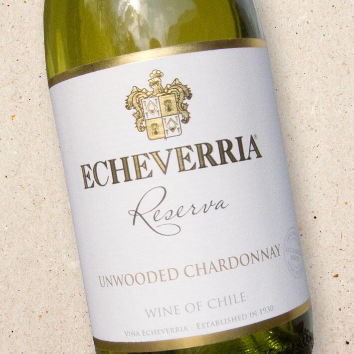 Vina Echeverria Unwooded Chardonnay Reserva (case of 6)