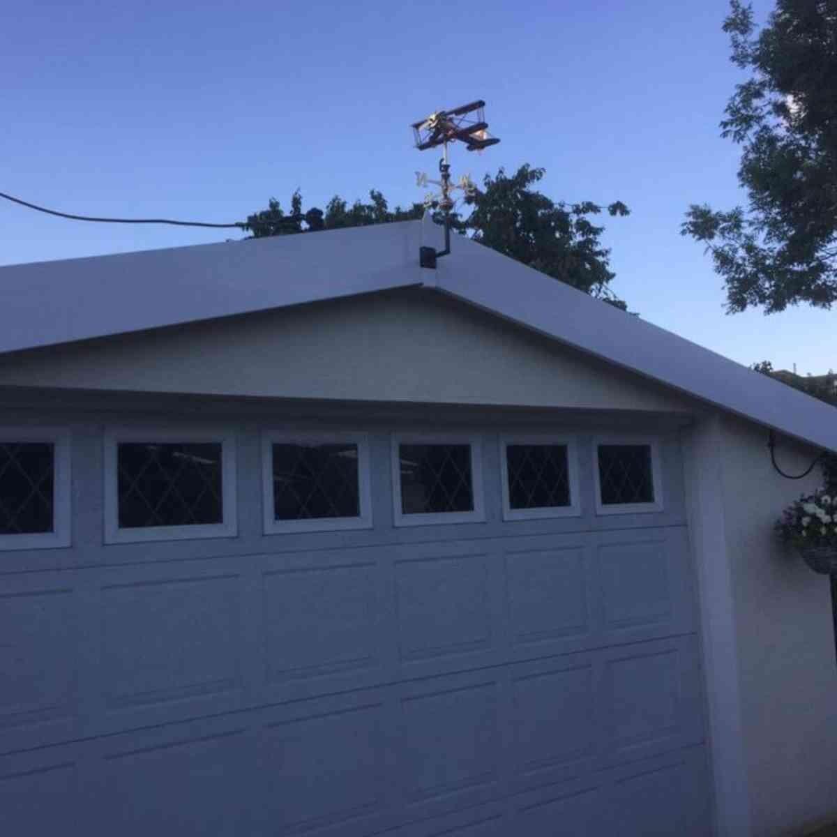 Medium copper biplane weathervane