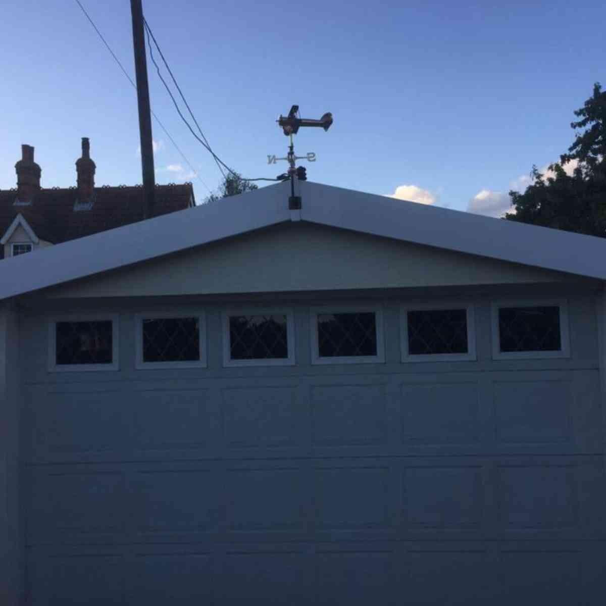 Medium copper biplane weathervane