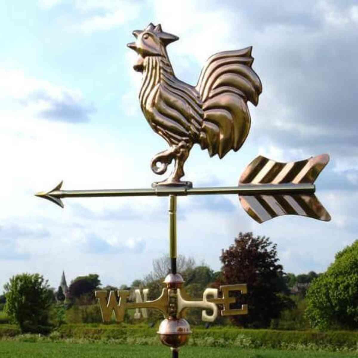 Medium copper rooster weathervane
