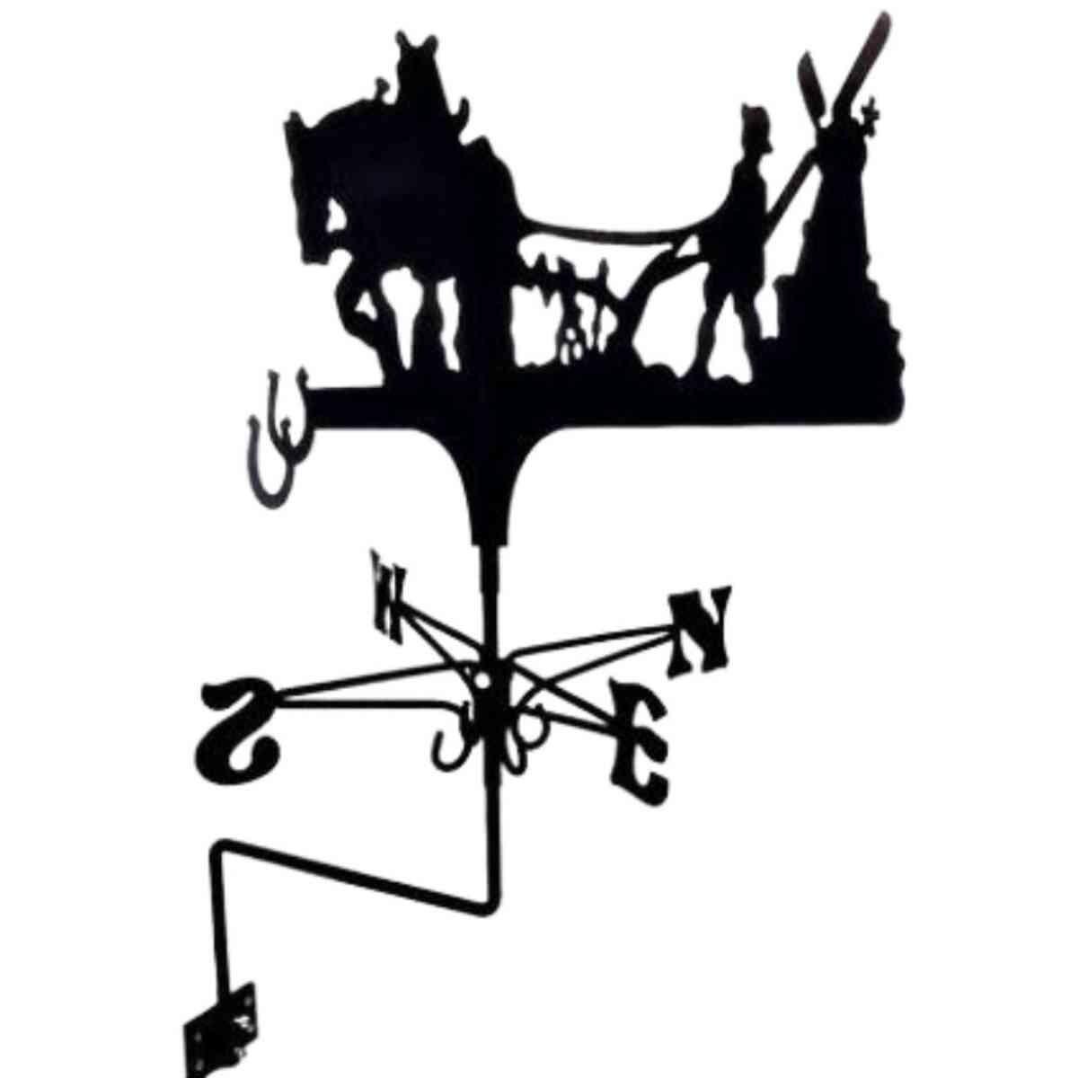 Horse and plough traditional weathervane
