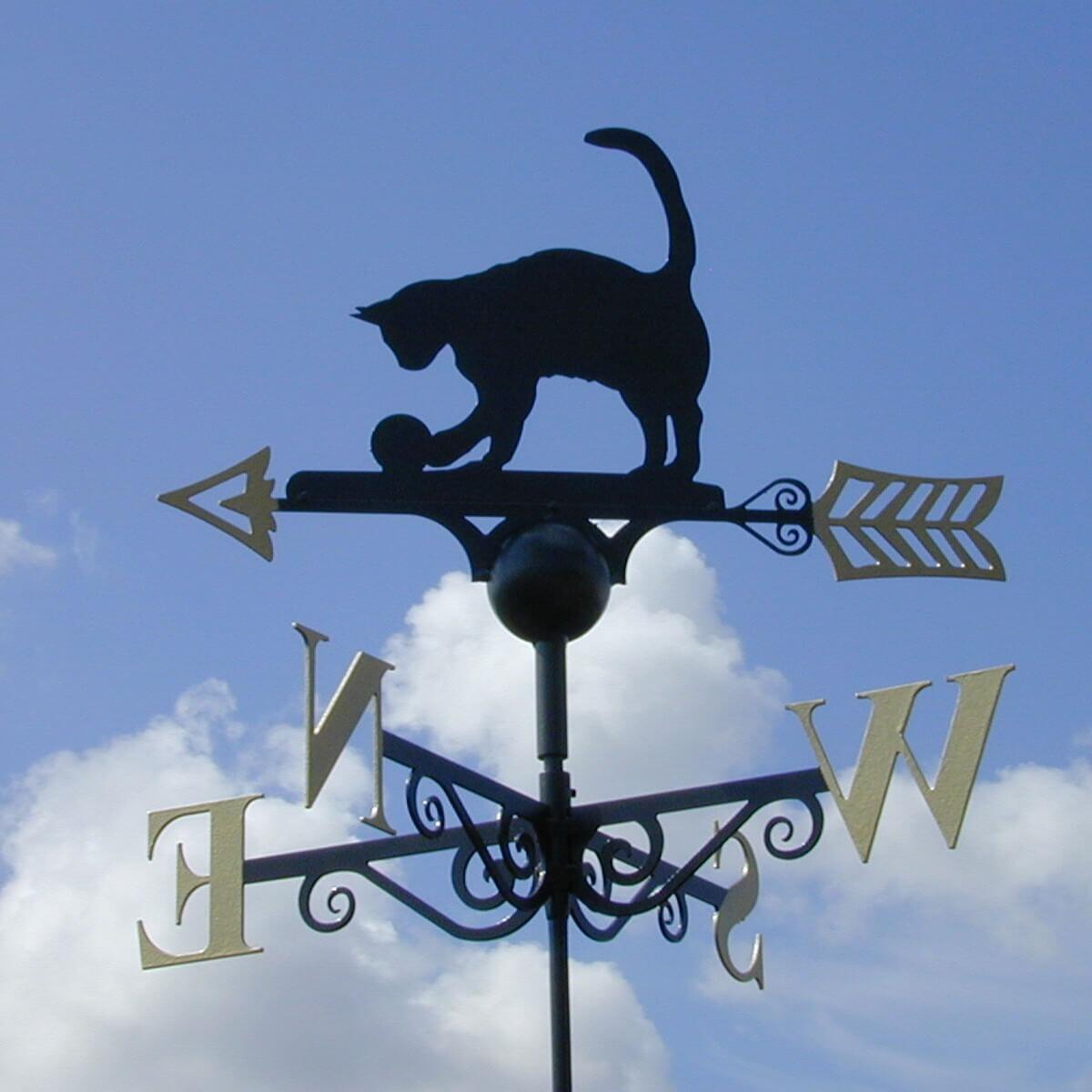 Cat and ball weathervane