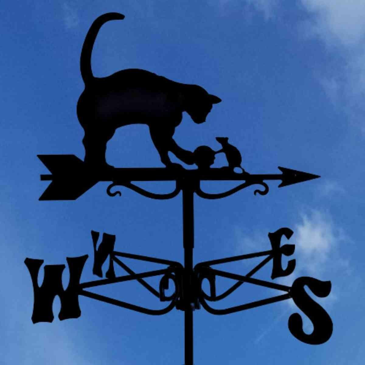 Cat and mouse mini weathervane