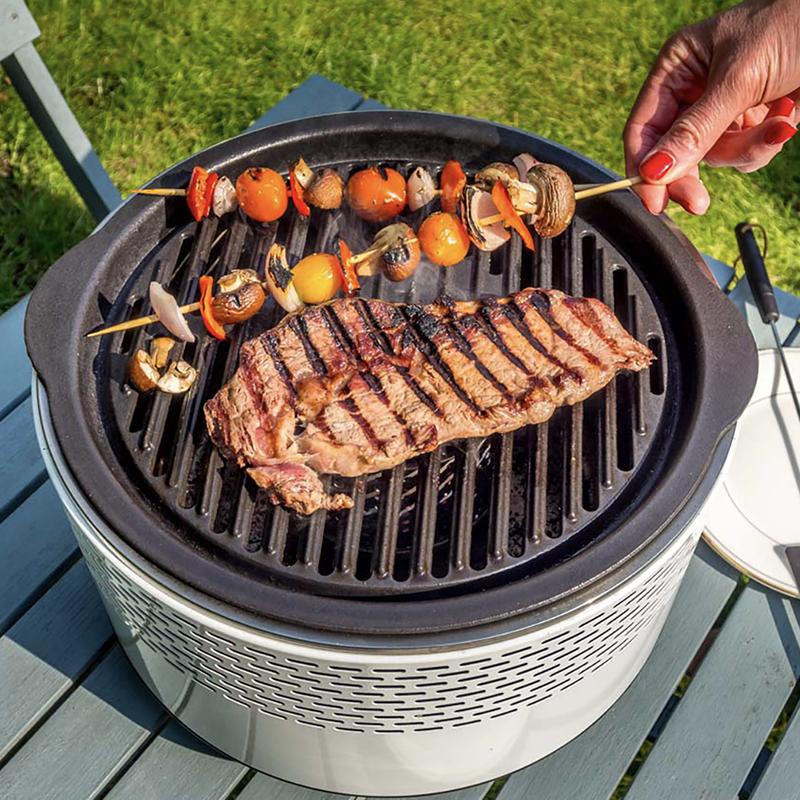 Park Grill In Acciaio Inox Con Griglia Regolabile 65x43x28 Cm - Barbecue A Carbone Stile Parco Con Copertura In Tessuto Oxford - Per Campeggio, Giardino E Cortile