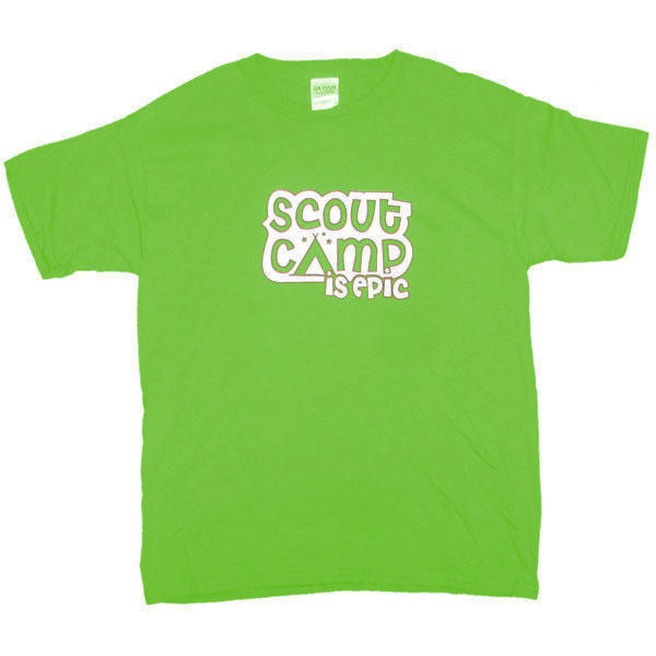 Scout Camp Is Epic Adult T-Shirt - Lime