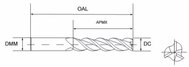 5mm 3 Flute Long Series Ally End Mill