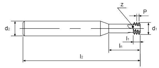 M2.2 Thread Mill ISO Metric