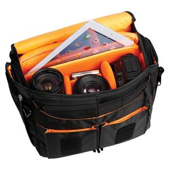 Image of Camlink Camera Shoulder Bag Black/Orange CL CB23