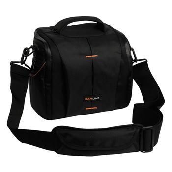 Image of Camlink Camera Shoulder Bag Black/Orange CL CB21