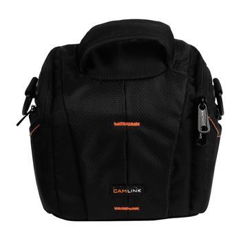 Image of Camlink Camera Shoulder Bag Black/Orange CL CB20