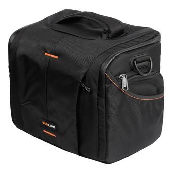 Image of Camlink Camera Shoulder Bag Black/Orange CL CB22