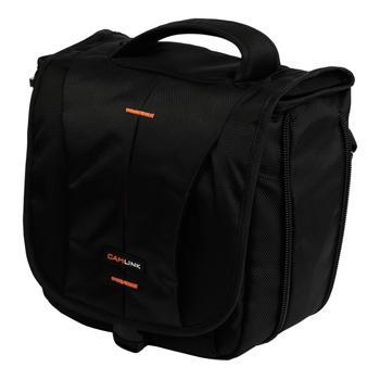 Image of Camlink Camera Shoulder Bag Black/Orange CL CB24