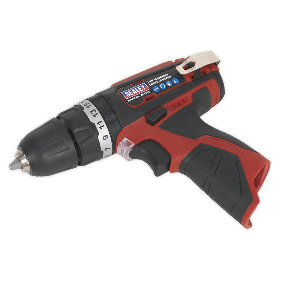 Hammer Drill/Driver 12V 10mm - Body Only - Sealey