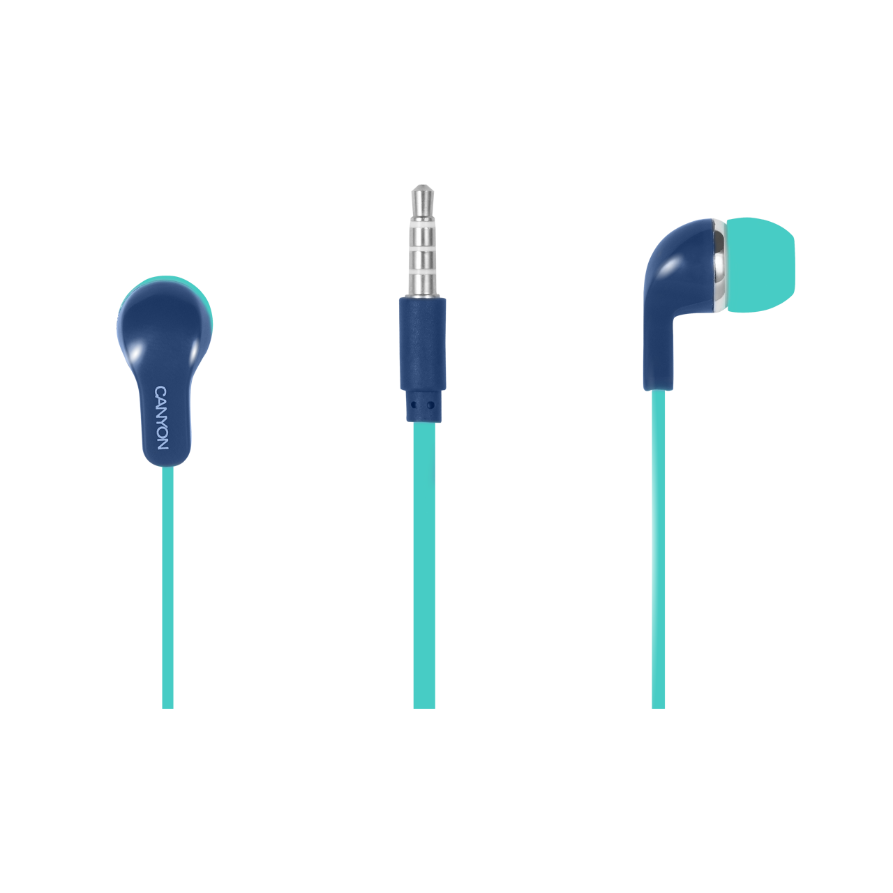 CANYON CNS-CEPM02GBL Colourful stereo earphones with mic