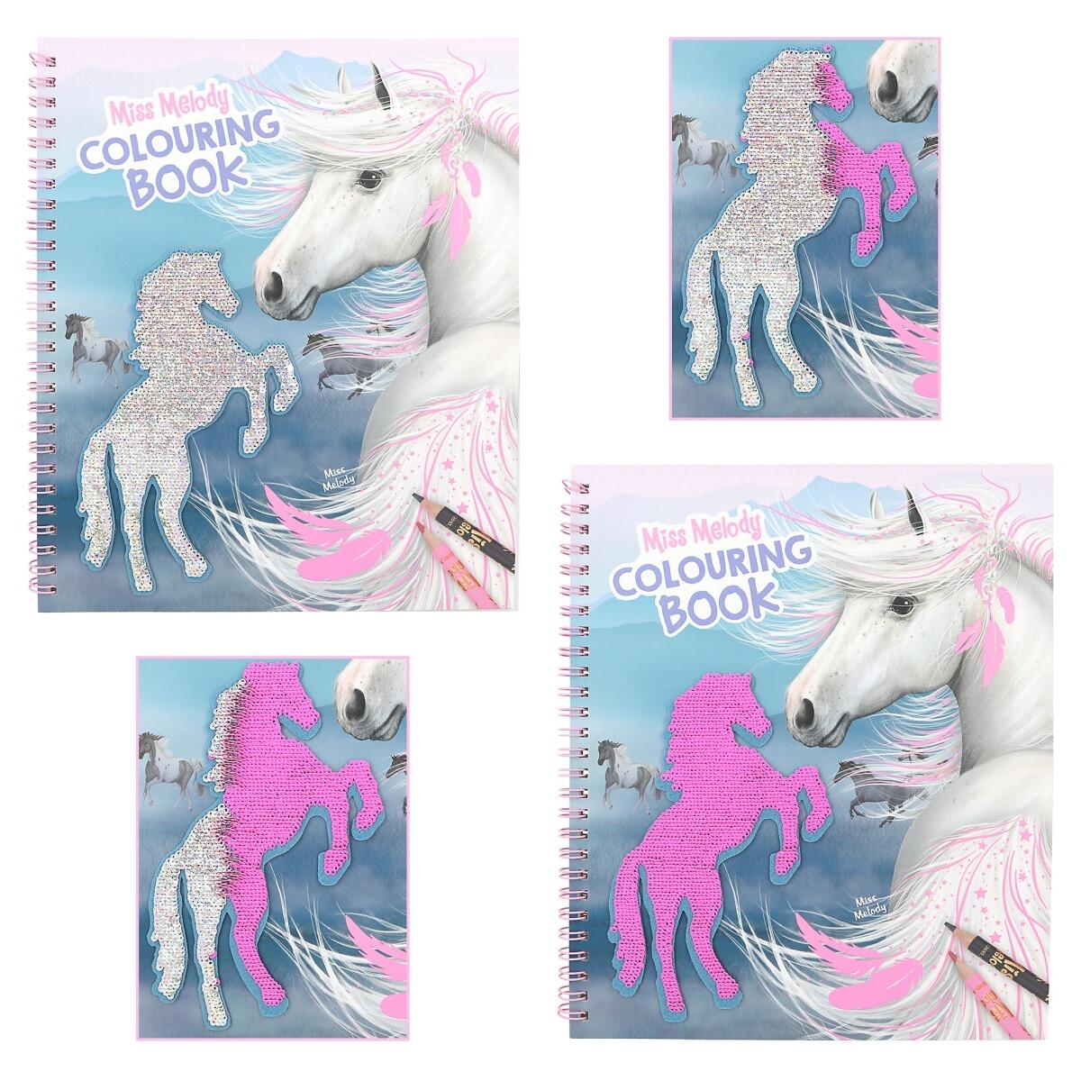 Miss Melody Colouring Book with Sequins