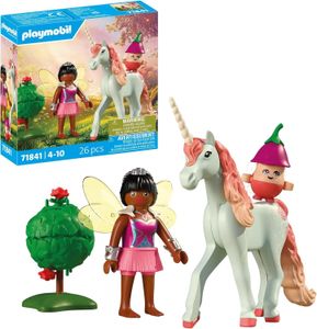 Sky Rose Unicorn Foal with Fairy