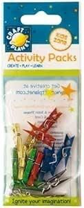 Mini Pegs, Coloured Metallic