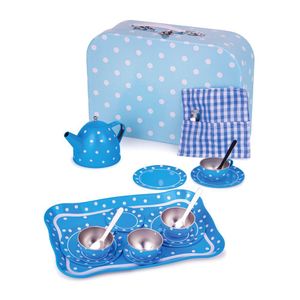Blue Polka Dot Childrens Tea Set