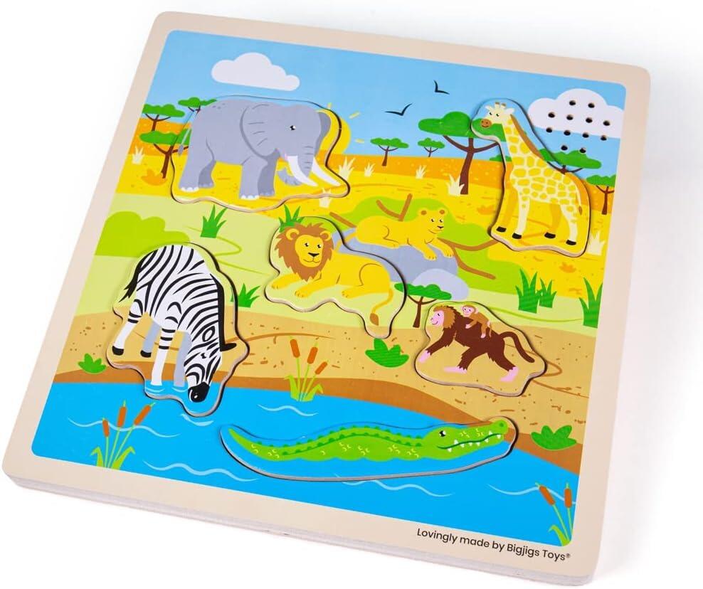 Wooden Safari Sound Puzzle