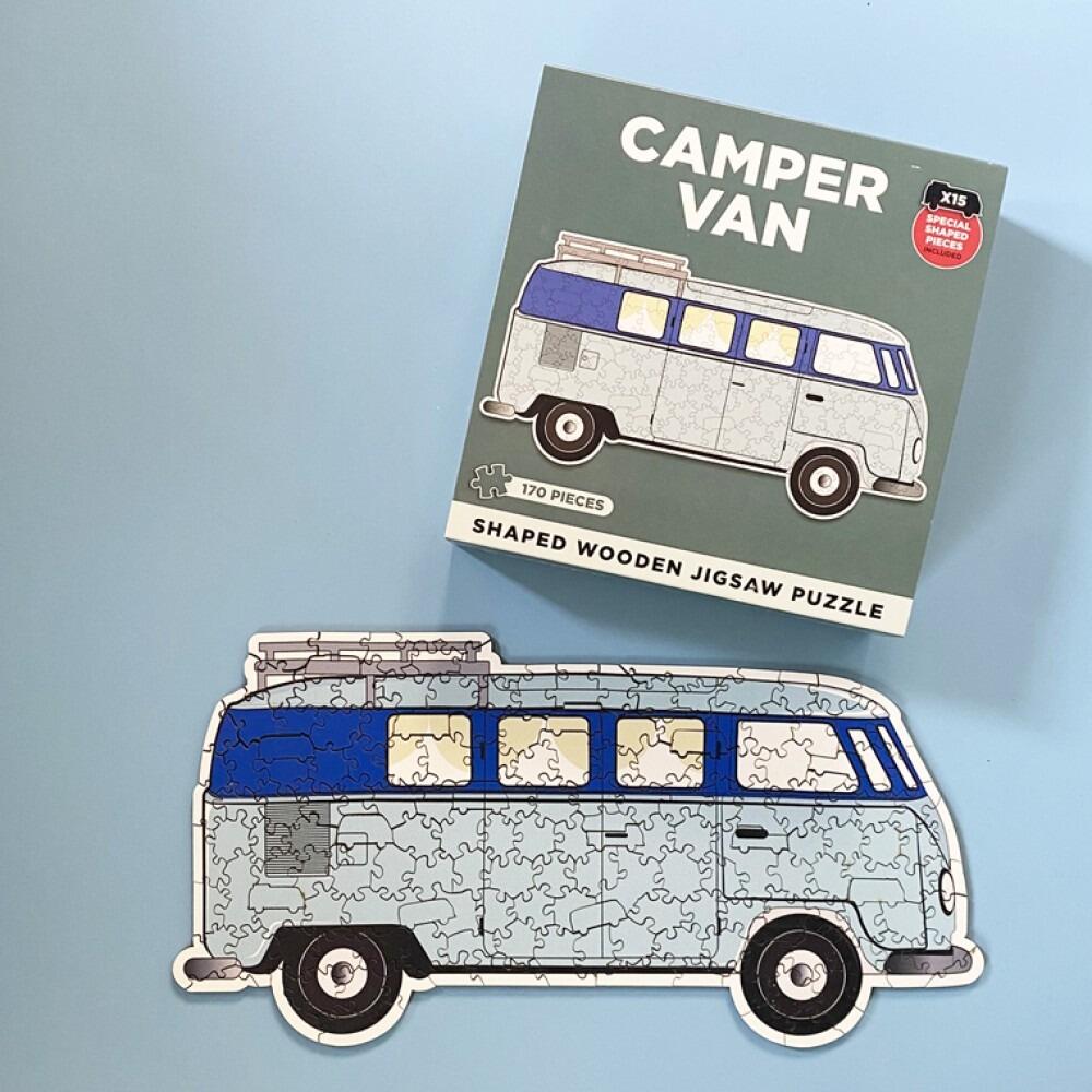 Campervan Shaped Wooden Jigsaw Puzzle