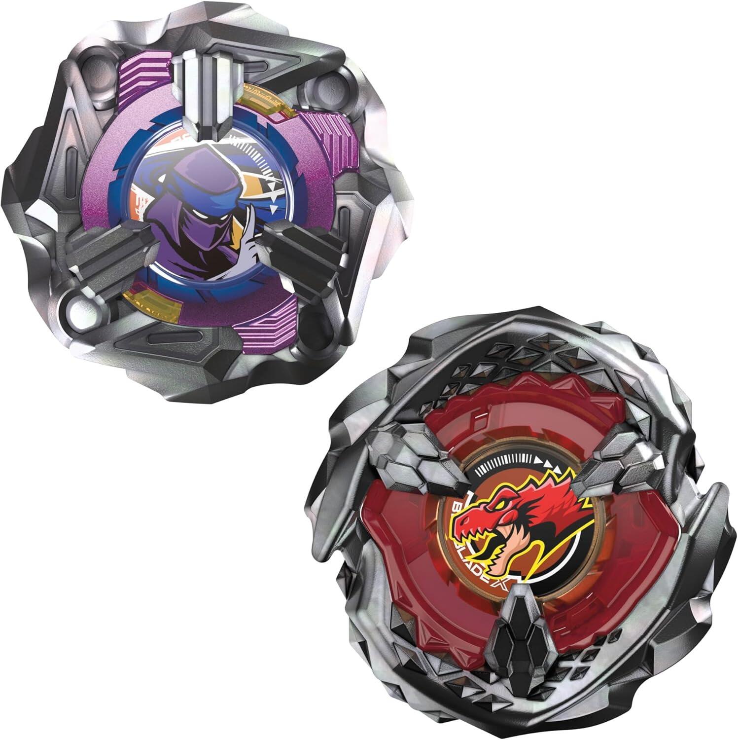 Beyblade X  Beat Tyranno 4-70Q and Knife Shinobi 4-80HN Twin Pack