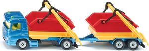 Truck with skip and trailer