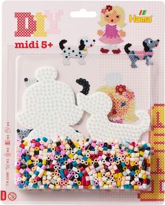 Hama Bead - Girl and Dog