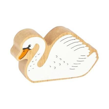 Natural Colourful Wooden Swan