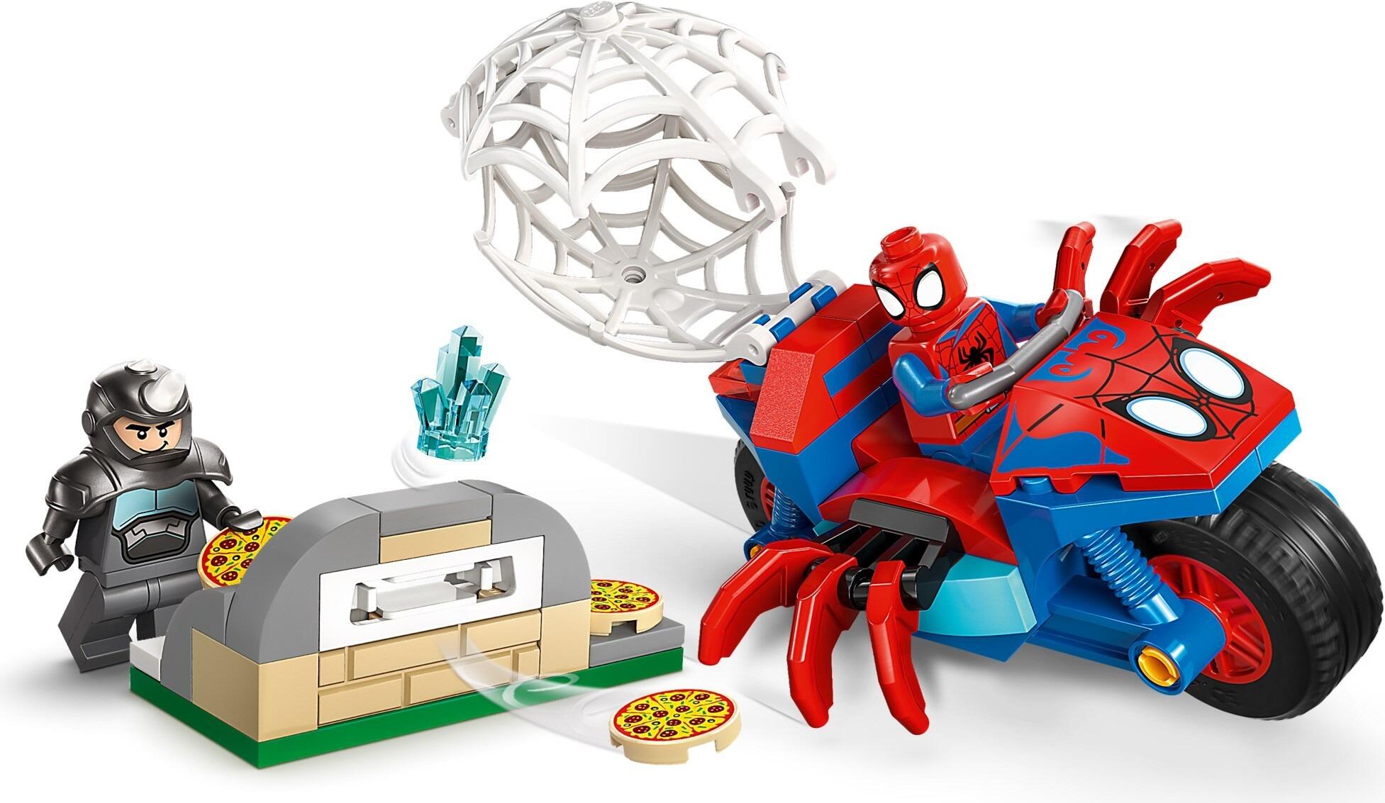 Spidey on his Motorcycle vs. Rhino