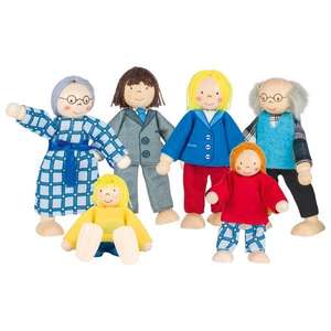 wooden doll family