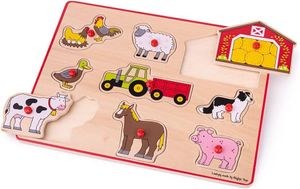 Lift out farm peg puzzle