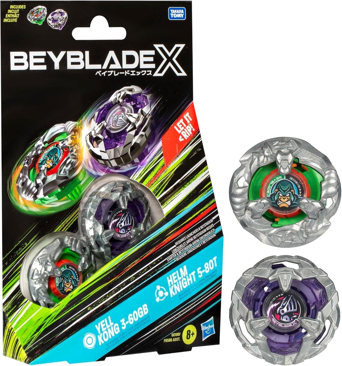 Beyblade X Yell Kong 3-60 and Helm Knight 5-80T Twin Pack