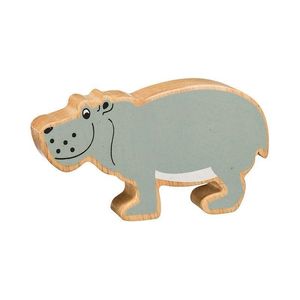 Natural Wooden Hippopotamus