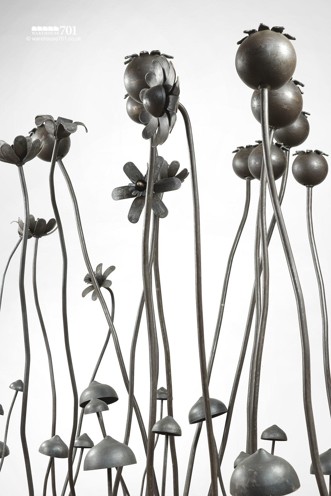 NEW Full Sized Sculptured Hand Made Metal Flowers and Fungi #1