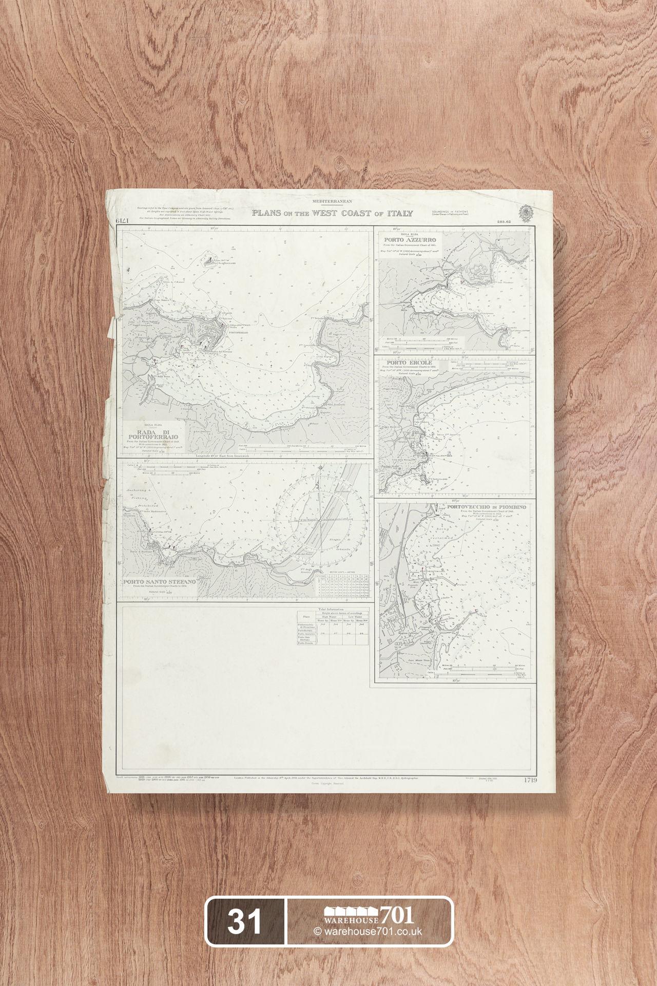 Authentic 1960s Nautical Navigation Charts No's 23-33