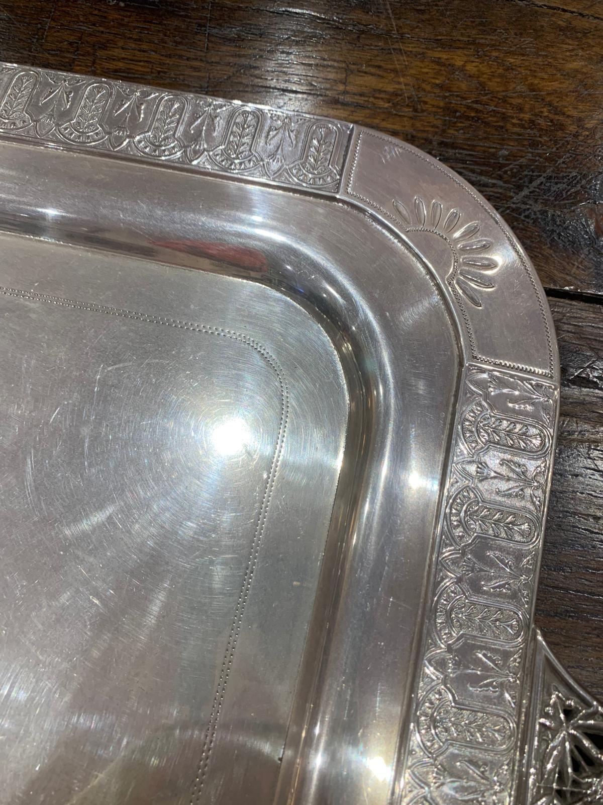 Aesthetic silver plate tray