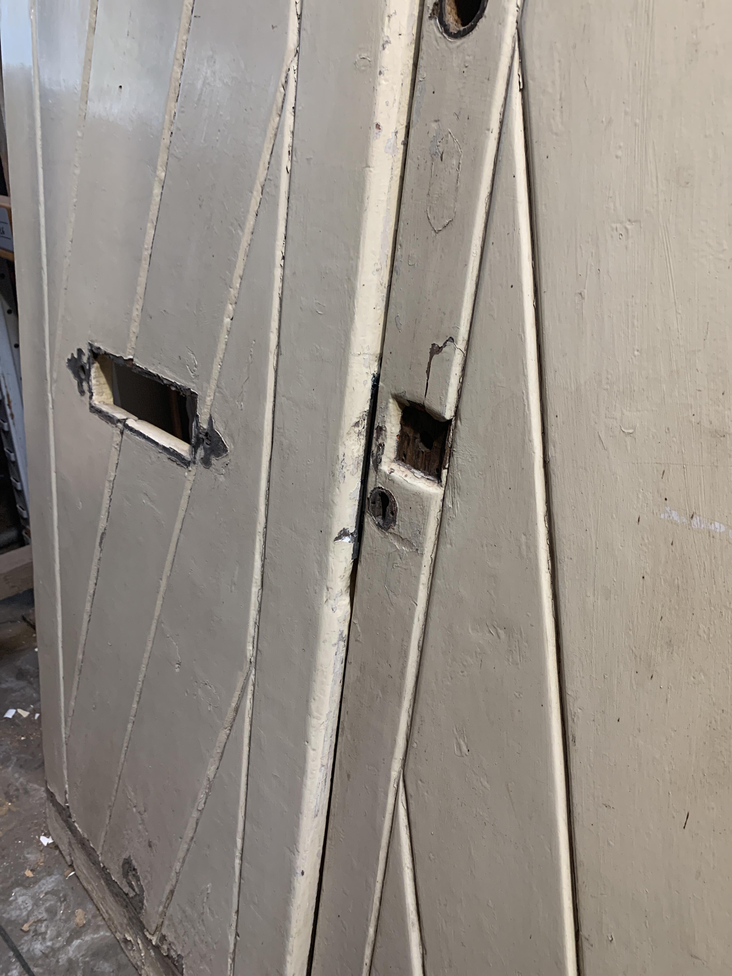 Reclaimed White Painted Arched Chapel Doors