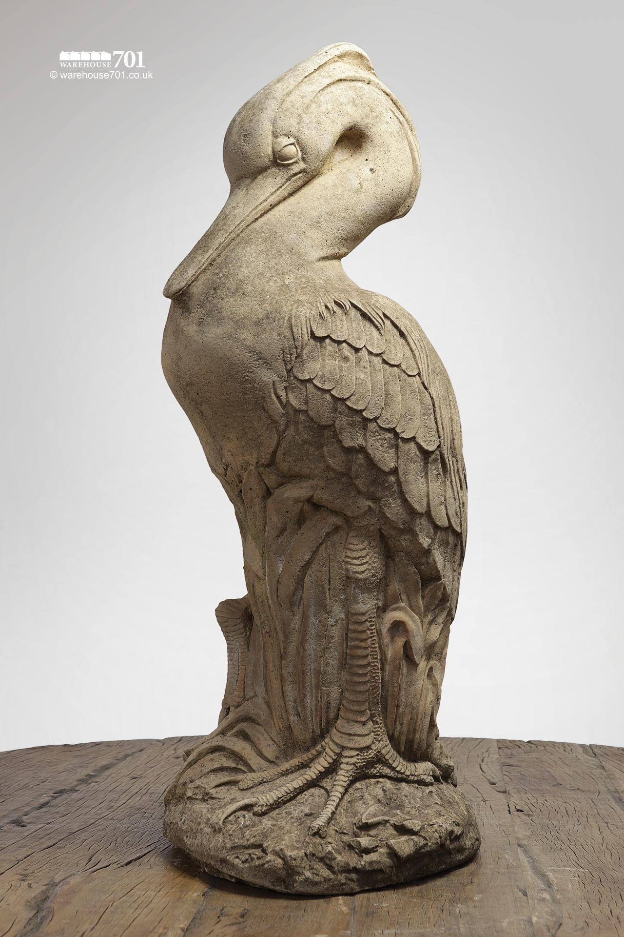 New Cast Stone Garden or Fishpond Bird Statue #2