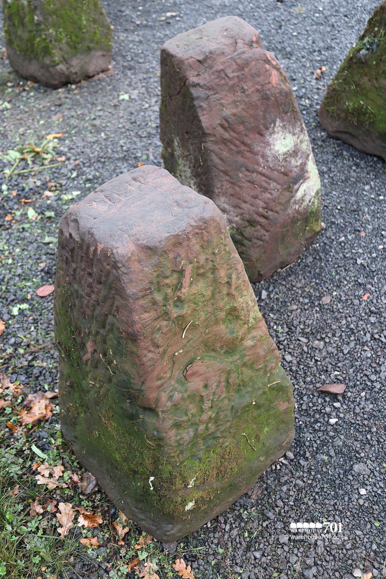 Set of Twenty Large Salvaged Hand Carved Marker or Staddle Stones #9